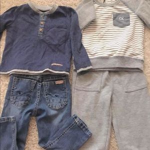 Hudson and Calvin Klein outfits